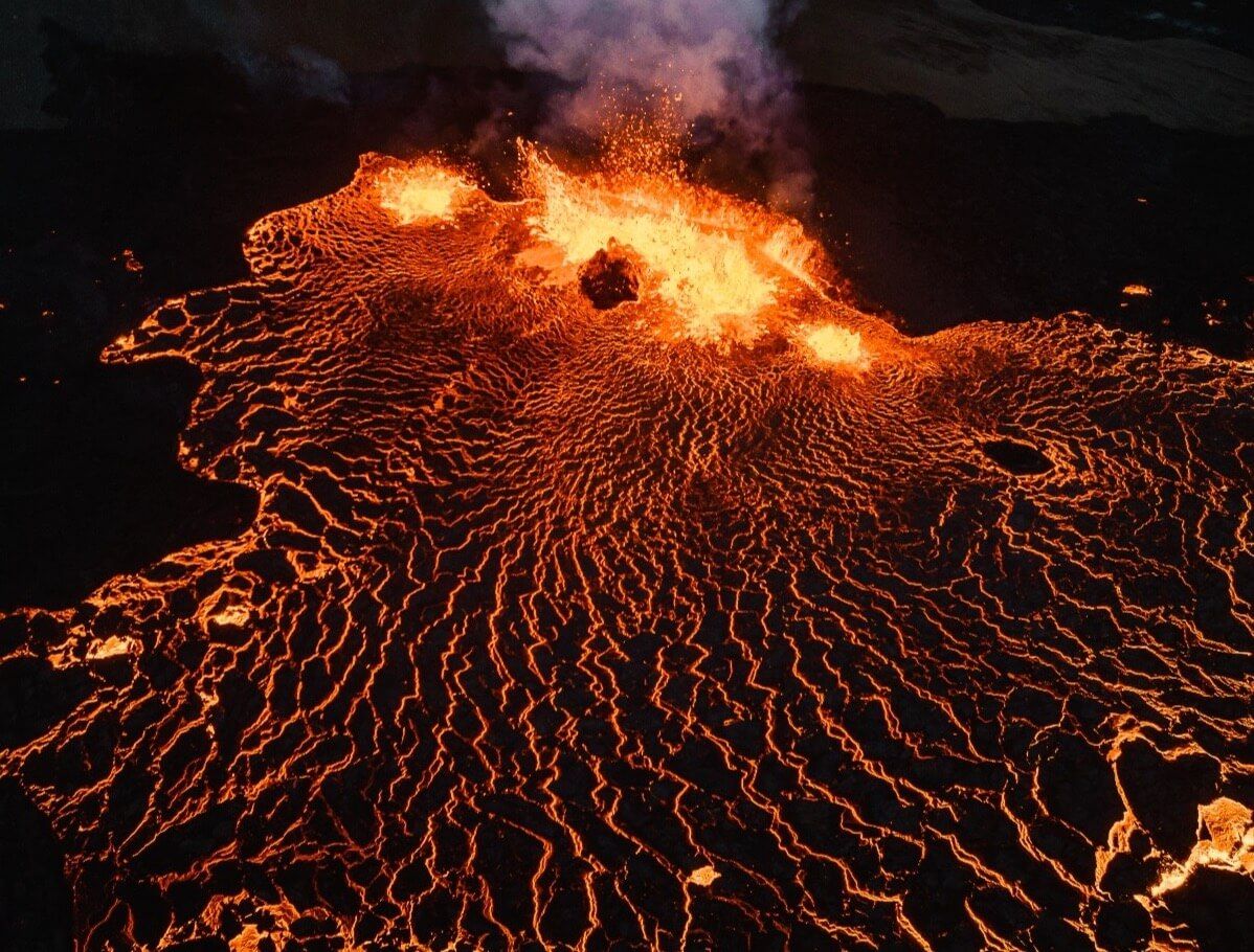 Meradalir Volcano eruption 