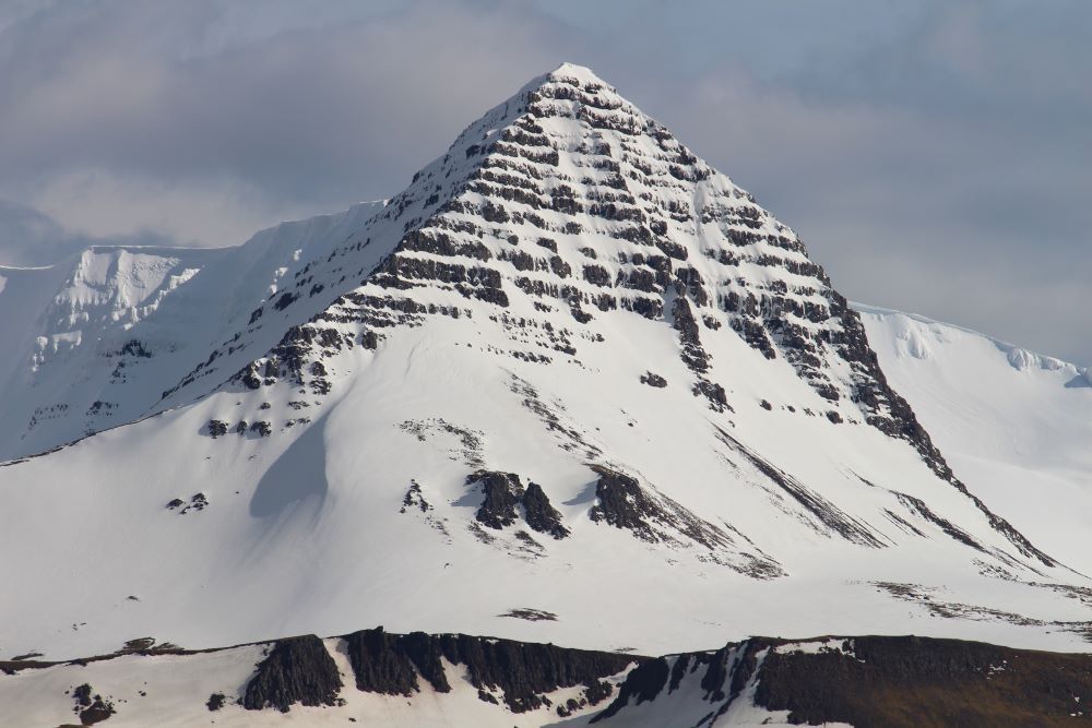 Skessuhorn the amazing pyramid mountain in Iceland