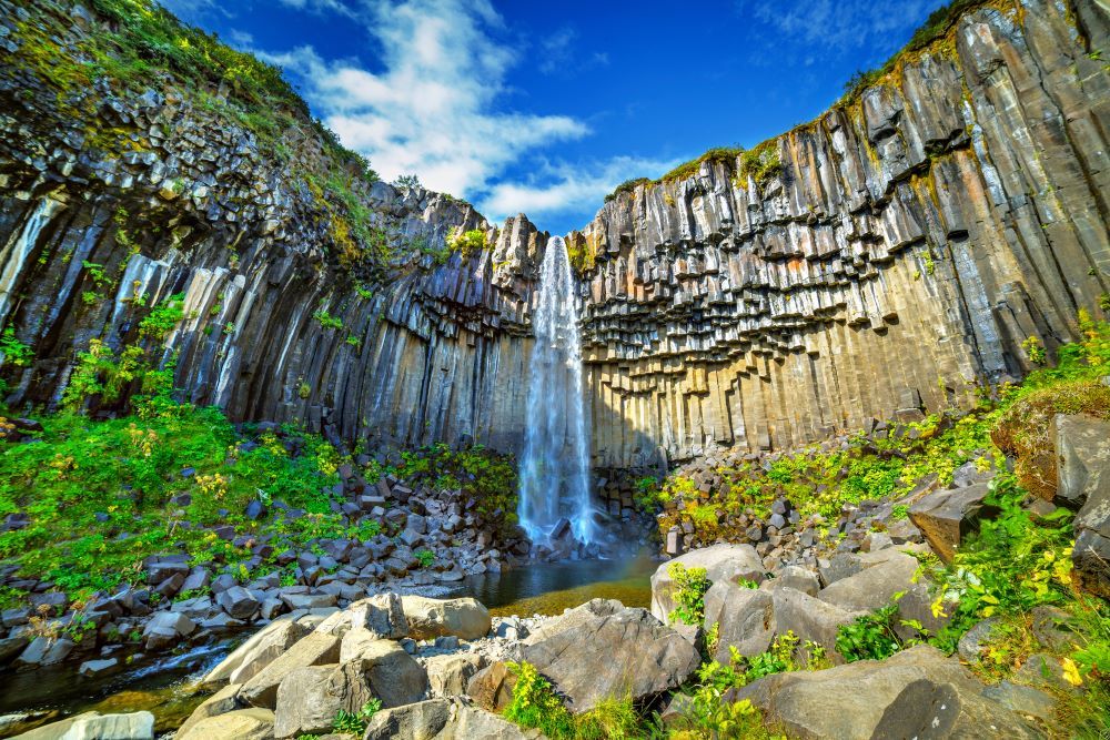 Svartifoss waterfall.