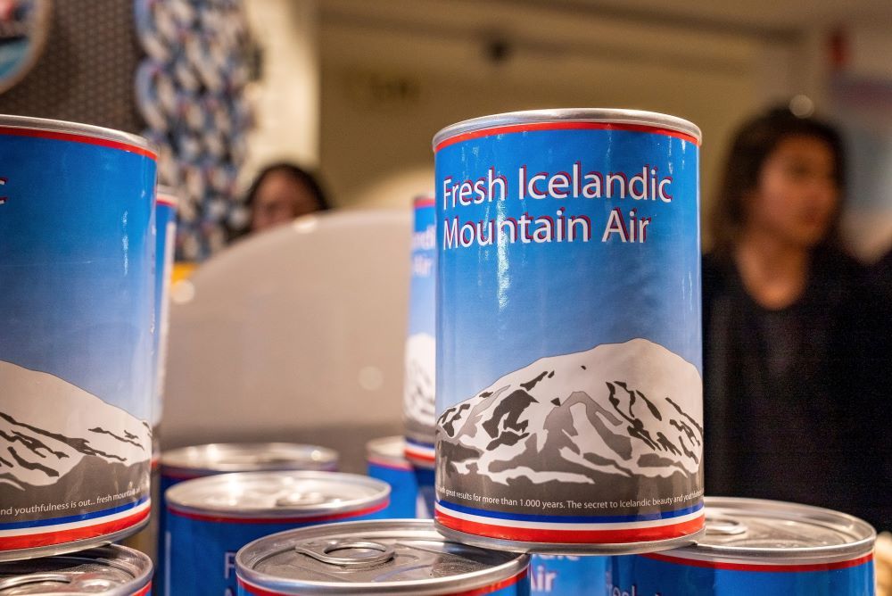 The air in Iceland is so good it is sold in cans for visitors to bring back home.
