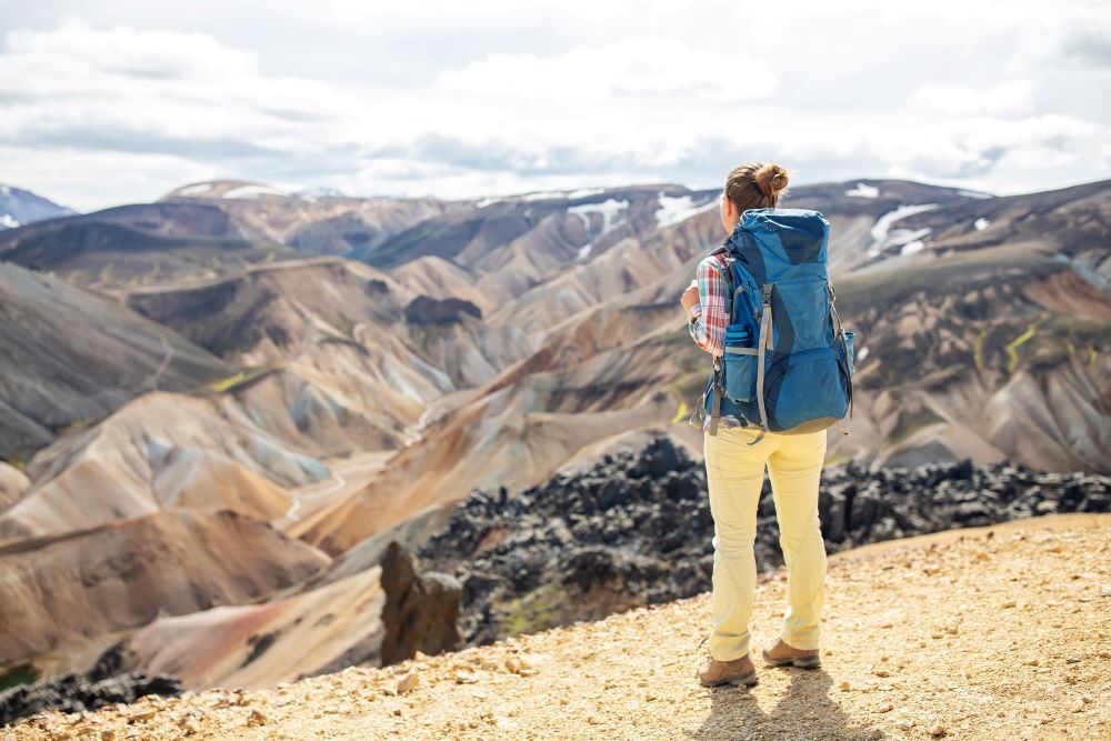 You need to bring hiking boots to Landmannalaugar, Iceland.